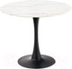 Миниатюра изображения товара Обеденный стол Halmar Ambrosio 90x72 (белый мрамор/черный)