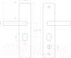 Миниатюра изображения товара Ручка дверная Стандарт РН-СТ217-L (левая для металлических дверей)