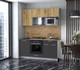 Миниатюра изображения товара Кухонный гарнитур Интерлиния Мила 1.7 ВТ (дуб золотой/антрацит/дуб бунратти)