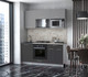 Миниатюра изображения товара Кухонный гарнитур Интерлиния Мила 1.7 ВТ (серебристый/антрацит/опал светлый)