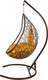 Миниатюра изображения товара Кресло подвесное BiGarden Easy Brown (подушка оранжевая)
