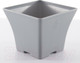 Миниатюра изображения товара Кашпо BOTANICA Blok + поддон (12x10см, серый)