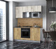 Миниатюра изображения товара Кухонный гарнитур Интерлиния Мила 1.7 ВТ (дуб белый/дуб золото/дуб бунратти)