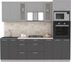 Миниатюра изображения товара Кухонный гарнитур Интерлиния Мила 2.4 ВТ (серебристый/антрацит/опал светлый)