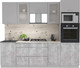 Миниатюра изображения товара Кухонный гарнитур Интерлиния Мила 2.5 ВТ (серебристый/бетон/бискайская сосна)