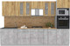 Миниатюра изображения товара Кухонный гарнитур Интерлиния Мила 3.2 ВТ (дуб золотой/бетон/дуб бунратти)