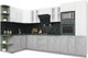 Миниатюра изображения товара Кухонный гарнитур Интерлиния Мила Пластик 1.68x3.4 левая (мрамор/белый глянец/кастилло темный)