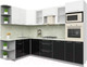 Миниатюра изображения товара Кухонный гарнитур Интерлиния Мила Пластик 1.68x2.8 левая (черный/белый глянец/опал светлый)