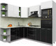 Миниатюра изображения товара Кухонный гарнитур Интерлиния Мила Пластик 1.88x2.4 левая (черный/белый глянец/опал светлый)