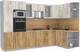 Миниатюра изображения товара Кухонный гарнитур Интерлиния Мила 1.68x3.2 правая (дуб белый/дуб золотой/дуб бунратти)