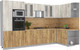Миниатюра изображения товара Кухонный гарнитур Интерлиния Мила 1.68x3.4 правая (дуб белый/дуб золотой/дуб бунратти)