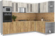Миниатюра изображения товара Кухонный гарнитур Интерлиния Мила 1.88x3.0 правая (дуб белый/дуб золотой/дуб бунратти)