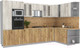Миниатюра изображения товара Кухонный гарнитур Интерлиния Мила 1.88x3.4 правая (дуб белый/дуб золотой/дуб бунратти)