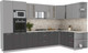 Миниатюра изображения товара Кухонный гарнитур Интерлиния Мила 1.88x3.4 правая (серебристый/антрацит/опал светлый)