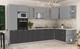 Миниатюра изображения товара Кухонный гарнитур Интерлиния Мила 1.88x3.4 правая (серебристый/антрацит/опал светлый)