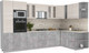 Миниатюра изображения товара Кухонный гарнитур Интерлиния Мила 1.88x3.4 правая (вудлайн кремовый/бетон/бискайская сосна)