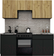 Миниатюра изображения товара Кухонный гарнитур ВерсоМебель Эко-8 2.0 (дуб крафт золотой/антрацит/ст.альберика)