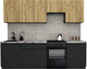 Миниатюра изображения товара Кухонный гарнитур ВерсоМебель Эко-8 2.6 (дуб крафт золотой/антрацит/ст.альберика)