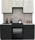 Миниатюра изображения товара Кухонный гарнитур ВерсоМебель Эко-8 1.8 (дуб крафт белый/антрацит/ст.мрамор итальянский)