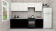 Миниатюра изображения товара Кухонный гарнитур ВерсоМебель Эко-8 2.6 (белый фасадный/черный/ст.мрамор итальянский)