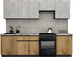 Миниатюра изображения товара Кухонный гарнитур ВерсоМебель Эко-8 2.6 (бетонный камень/дуб эвок прибрежный/ст.мрамор итальянский)