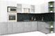 Миниатюра изображения товара Кухонный гарнитур Интерлиния Мила Пластик 1.68x3.2 правая (мрамор/белый глянец/кастилло темный)