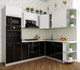 Миниатюра изображения товара Кухонный гарнитур Интерлиния Мила Пластик 1.88x2.4 правая (черный/белый глянец/опал светлый)