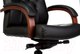 Миниатюра изображения товара Кресло офисное Бюрократ T-9928WALNUT (черный кожа/дерево)