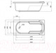 Миниатюра изображения товара Ванна акриловая Berges Lumbo 150x75 / 050001