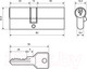 Миниатюра изображения товара Цилиндровый механизм замка Стандарт Z.I.80-5K CP (30x10x40)