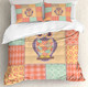 Миниатюра изображения товара Комплект постельного белья JoyArty Сова в стиле пэчворк / bls_10821_euro