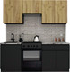 Миниатюра изображения товара Кухонный гарнитур ВерсоМебель Эко-7 1.9 (дуб крафт золотой/антрацит/ст.альберика)