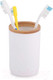 Миниатюра изображения товара Стакан для зубной щетки и пасты Альтернатива Бамбук / М8052 (белый)