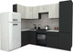 Миниатюра изображения товара Кухонный гарнитур ВерсоМебель Эко-7 1.2x2.6 левая (дуб крафт белый/антрацит/ст.мрамор итальянский)