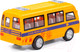 Миниатюра изображения товара Автобус игрушечный Полесье Школьный инерционный со светом и звуком / 79909 (инерционный)