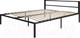 Миниатюра изображения товара Полуторная кровать Князев Мебель Берта БА.140.200.Ч (черный муар)