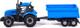 Миниатюра изображения товара Трактор игрушечный Полесье Прогресс инерционный с прицепом / 91277 (синий)