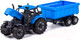 Миниатюра изображения товара Трактор игрушечный Полесье Прогресс инерционный с прицепом / 91277 (синий)