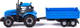 Миниатюра изображения товара Трактор игрушечный Полесье Прогресс с бортовым прицепом / 91253 (инерционный, синий)