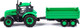 Миниатюра изображения товара Трактор игрушечный Полесье Прогресс с бортовым прицепом / 91260 (зеленый)
