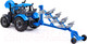 Миниатюра изображения товара Трактор игрушечный Полесье Прогресс инерционный с плугом / 91291 (синий)