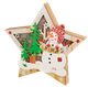 Миниатюра изображения товара Световая фигурка Зимнее волшебство Снеговик в лесу с подарками, в звезде / 6961538