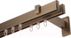 Миниатюра изображения товара Карниз для штор Lm Decor Флэт Лайн Изи двойной (антик, 2.0м)