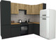 Миниатюра изображения товара Кухонный гарнитур ВерсоМебель Эко-7 1.2x2.6 правая (дуб крафт золотой/антрацит/ст.золотистый дуб)