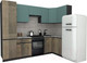 Миниатюра изображения товара Кухонный гарнитур ВерсоМебель Эко-7 1.2x2.6 правая (сумеречный голубой/дуб гранж песочный/ст.альберика)
