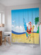 Миниатюра изображения товара Шторка-занавеска для ванны JoyArty Пляжный Санта / sc_19399