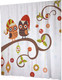 Миниатюра изображения товара Шторка-занавеска для ванны JoyArty Совы удивились / sc_20041