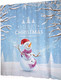 Миниатюра изображения товара Шторка-занавеска для ванны JoyArty Веселый снеговик / sc_20299