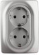 Миниатюра изображения товара Розетка ЭРА Schuko 12-2106-03 / Б0031230 (алюминий)