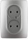 Миниатюра изображения товара Розетка ЭРА 12-2107-03 / Б0031240 (алюминий)